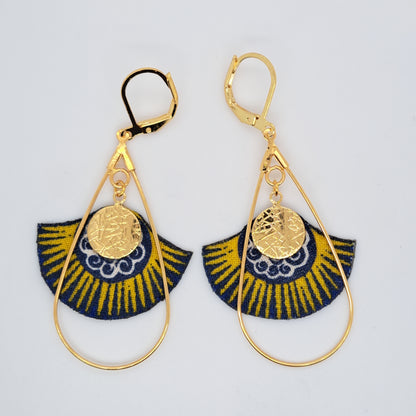 Jaune Arizona Dream - Boucles d’oreilles pendantes créoles gouttes