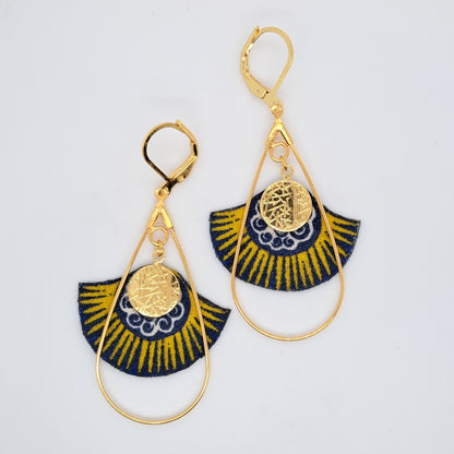 Jaune Arizona Dream - Boucles d’oreilles pendantes créoles gouttes