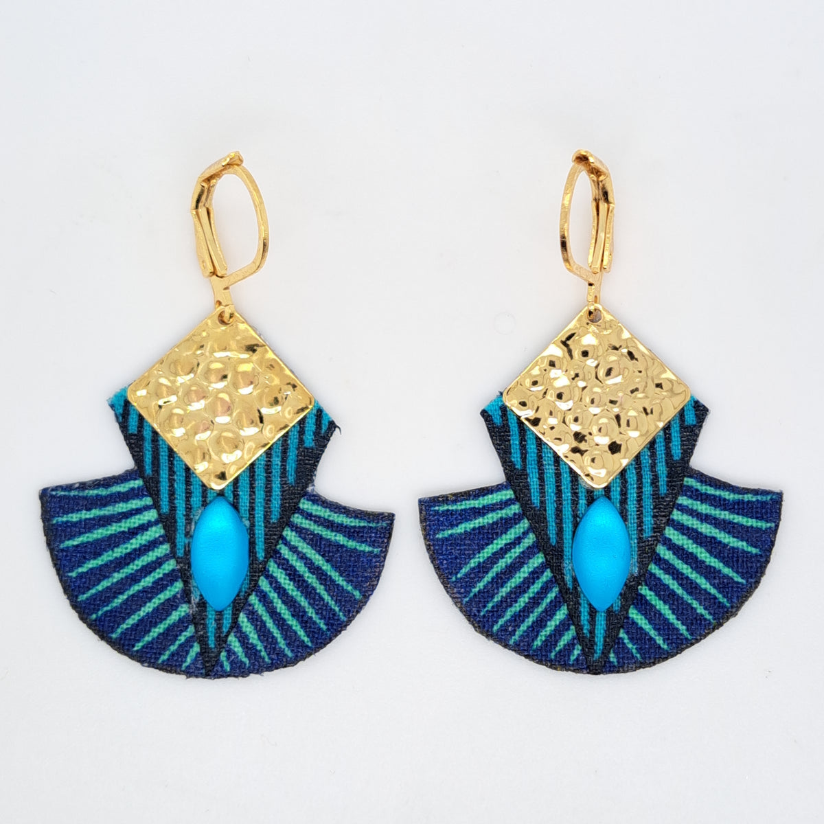 African Dream - Wax dangle earrings