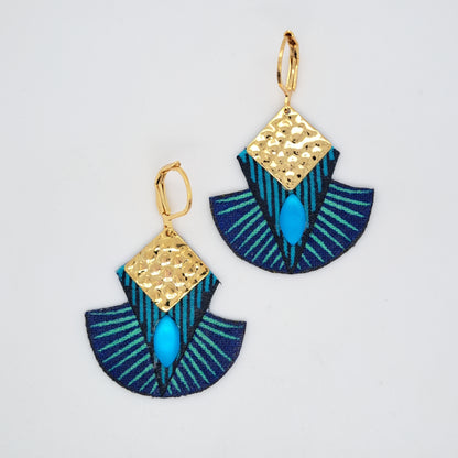African Dream - Wax dangle earrings