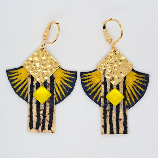 African Dream - Wax dangle earrings